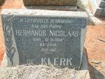 KLERK Hermanus Nicolaas, de  -1954