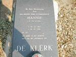 KLERK Hannie, de 1912-1996