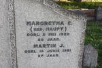 SLABBERT Martin J. -1961 :: SLABBERT Margretha E. nee HAUPT -1929
