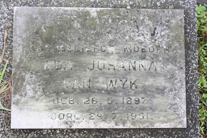 WYK Ada Johanna, van 1897-1951