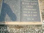 ENGELBRECHT Hester Elena Louisa nee MATTHEE 1906-1965