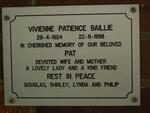 BAILLIE Vivienne Patience nee HOBDEN 1924-1998