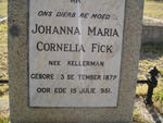 FICK Martinus C. 1867-1925 & Johanna Maria Cornelia KELLERMAN 1872-1951