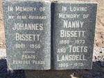 BISSETT Johannes 1881-1956 & Nanny 1888-1973 :: LANSDELL Toets 1905-1973