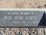 CLOETE Daisy Irene 1906-1970