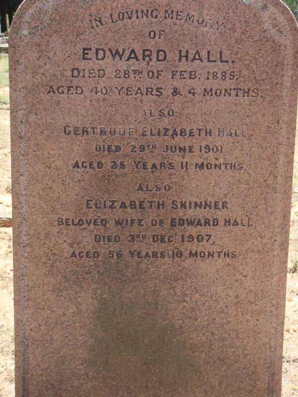 HALL Edward -1885 & Elizabeth SKINNER - 1907 :: HALL Gertrude Elizabeth  -1901