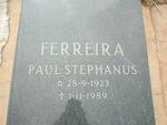FERREIRA Paul Stephanus 1923-1989