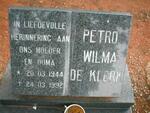 KLERK Petro Wilma, de 1944-1992