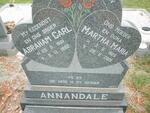 ANNANDALE Abraham Carl 1921-1992 & Martha Maria 1925-2001