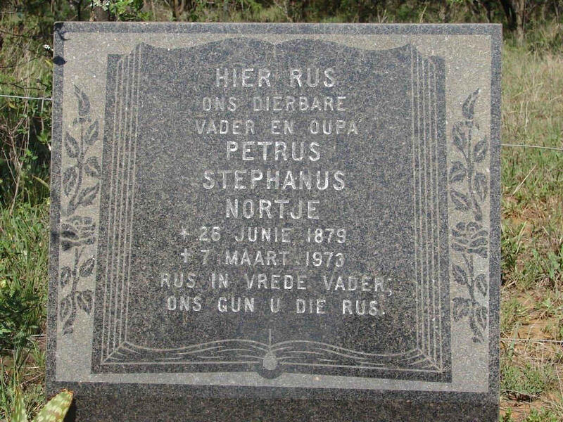 NORTJE Petrus Stephanus 1879-1973