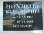 HONIBALL Ella Sophia 1920-2008