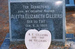 CILLIERS Aletta Elizabeth nee DU TOIT 1868-1947