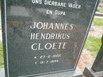 CLOETE Johannes Hendrikus 1920-1995