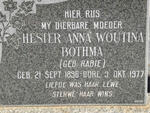 BOTHMA Hester Anna Woutina nee RABIE 1896-1977