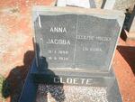 CLOETE Anna Jacoba 1894-1970