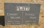 PLATT Edward William 1890-1968 & Esther  Maud 1892-1977
