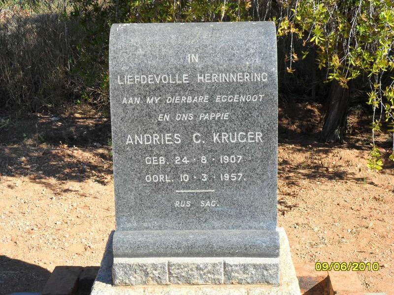 KRUGER Andries C. 1907-1957