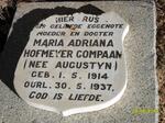 COMPAAN Maria Adriana Hofmeyer nee AUGUSTYN 1914-1937