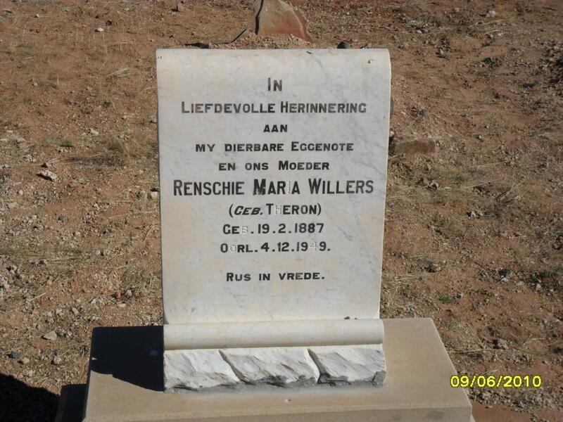WILLERS Renschie Maria nee THERON 1887-1949