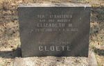 CLOETE Elizabeth M. 1916-1969