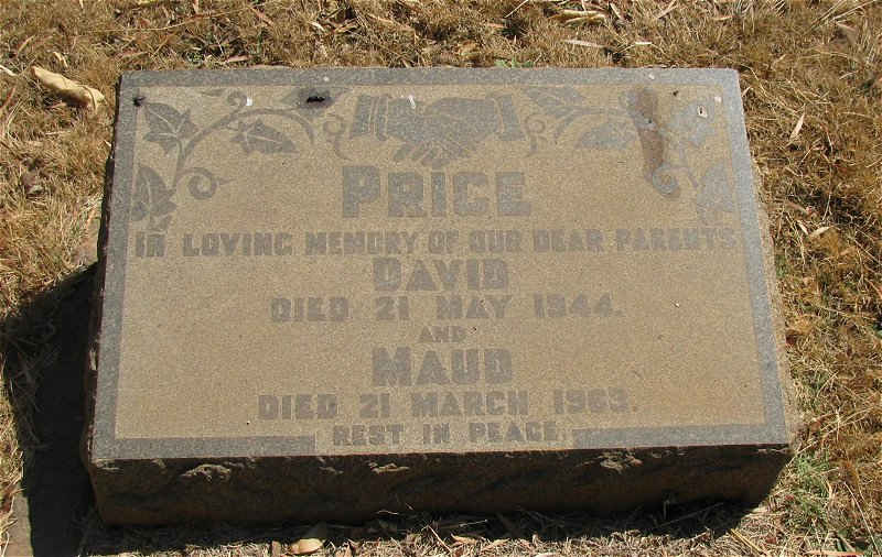PRICE David -1944 & Maud -1963