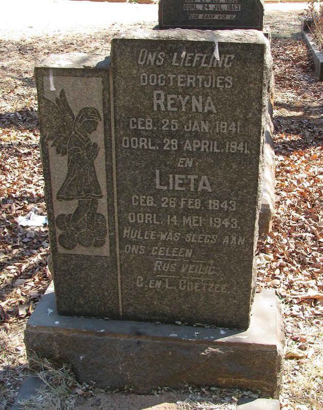 COETZEE Reyna 1941-1941 :: COETZEE Lieta 1943-1943