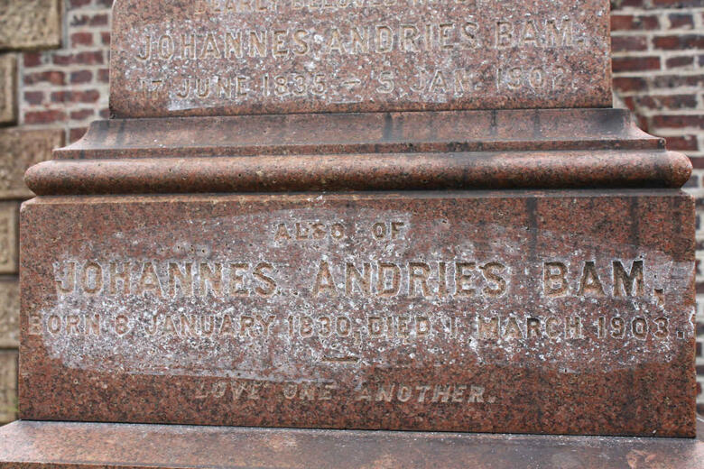 BAM Johannes Andries 1830-1903