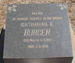 BURGER Catharina E. nee MALAN 1897-1970