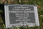 SLINGER Christian 1893-1918