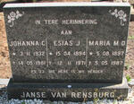RENSBURG Johanna C., Janse van 1932-1981 :: JANSE VAN RENSBURG Esias J.1894-1971 :: JANSE VAN RENSBURG Maria M.D. 1897-1987