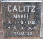 CALITZ Mabel 1910-1987