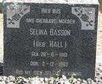 BASSON Selina nee HALL 1861-1963