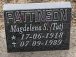 PATTINSON Magdalena S. 1918-1989