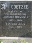 COETZEE Jacobus Hermanus 1893-1949 & Beatrice Julia 1893-1963