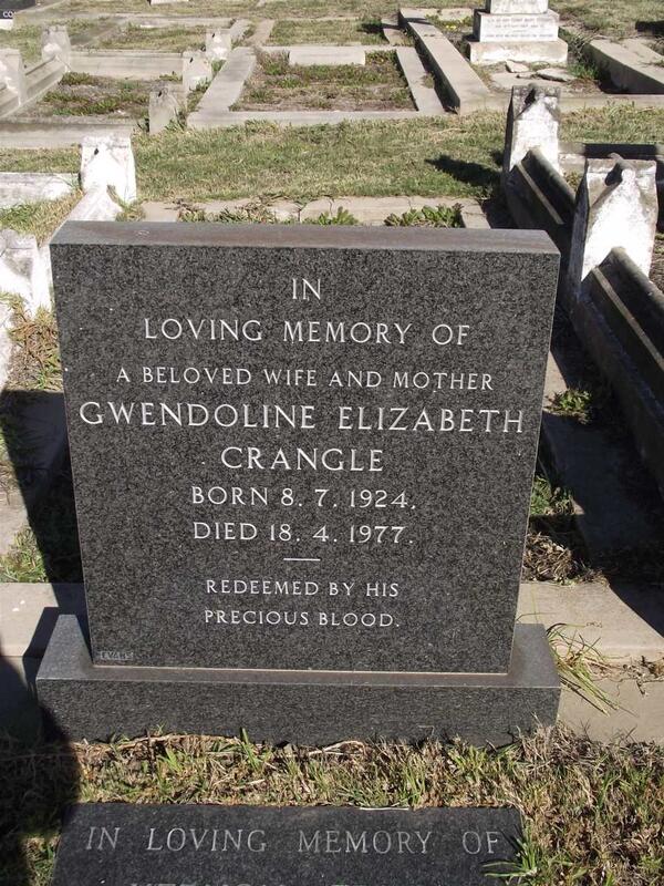 CRANGLE Gwendoline Elizabeth 1924-1977