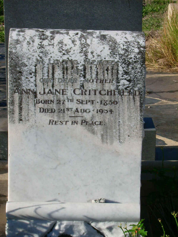 CRITCHFIELD Ann Jane 1856-1934