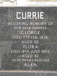 CURRIE George -1938, Flora -1975 :: CURRIE Alan