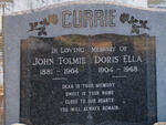 CURRIE John Tolmie 1881-1964 & Doris Ella 1904-1968