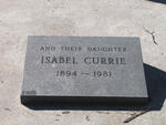 CURRIE Isabel 1894-1981