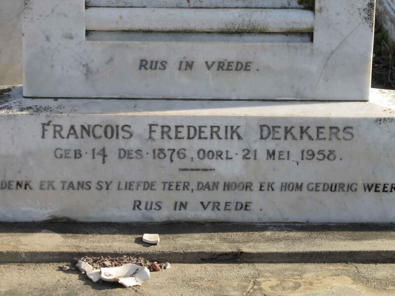 DEKKERS Francois Frederik 1876-1958