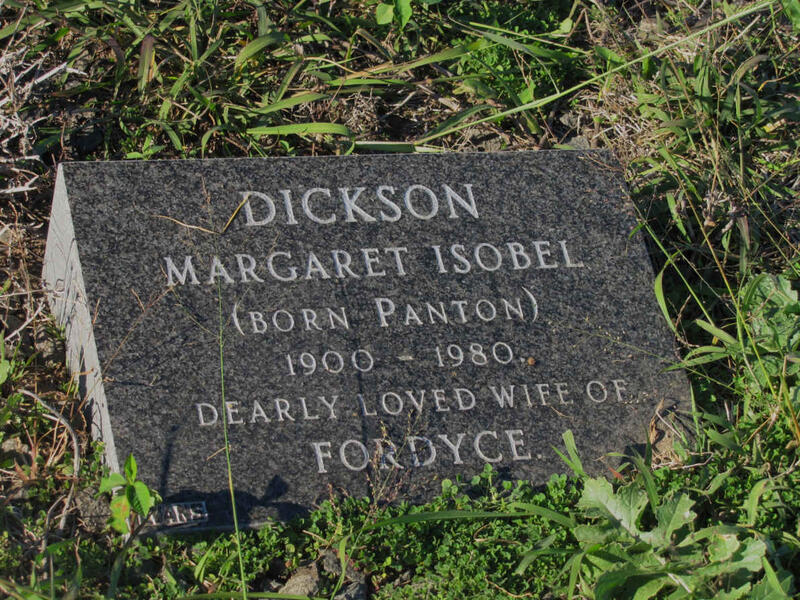 DICKSON Margaret Isobel nee PANTON 1900-1980