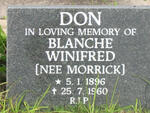 DON Blanche Winifred nee MORRICK 1896-1960