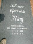 KING Wilhelmina Gertruida nee JANSE VAN RENSBURG 1898-1970