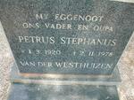 WESTHUIZEN Petrus Stephanus, van der 1920-1978