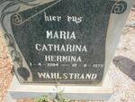WAHLSTRAND Maria Catharina Hermina 1904-1979