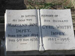 IMPEY Cyril Whitby 1887-1956 & Maryann Jane 1894-1938