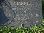 JOHANNIE Douglas 1920-1989 & Helen 1922-1981
