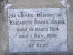 JULIUS Elizabeth Maria 1914-1926
