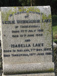 LAKE Leslie Wedderburn 1881-1950 & Isabella 1887-1981
