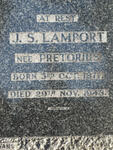 LAMPORT J.S. nee PRETORIUS 1871-1948
